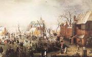 AVERCAMP, Hendrick Winter Scene at Yseleuiden (mk08) china oil painting reproduction